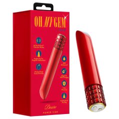   Oh My Gem - vibrador em forma de batom recarregável (vermelho)
