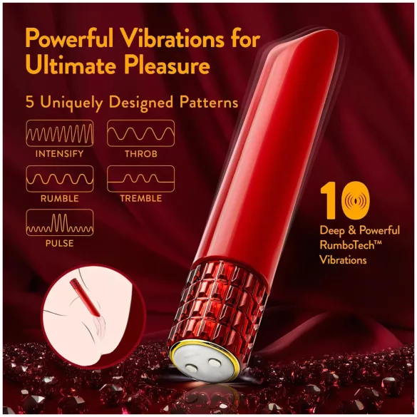 Oh My Gem - vibrador em forma de batom recarregável (vermelho)