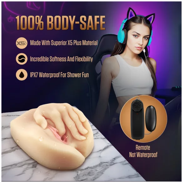 Enlust Selena - vagina artificial vibratória com imagens de IA (cor natural)