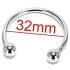 Anel de metal inoxidável para retardar ejaculação (32mm)