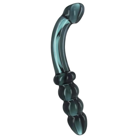 Prisms Hamsa - Dildo de Vidro Verde para Ponto G, Dupla Face