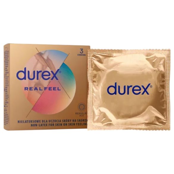 Durex Real Feel - Preservativo sem látex (3 unidades)