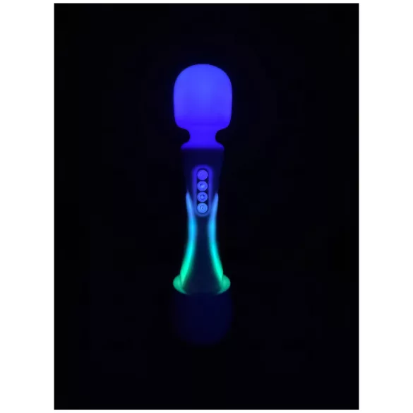 Paradise Illumination - vibrador tipo varinha de massagem luminoso (branco)