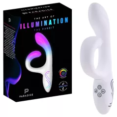   Paradise Illumination - vibrador com braço estimulador de clitóris luminoso (branco)