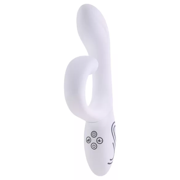 Paradise Illumination - vibrador com braço estimulador de clitóris luminoso (branco)
