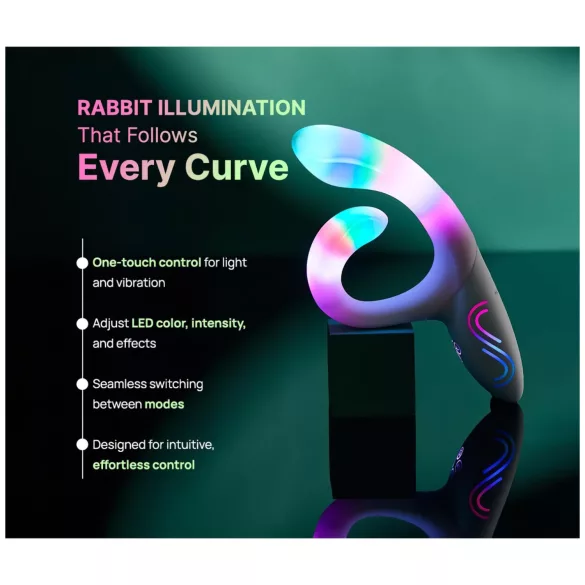 Paradise Illumination - vibrador com braço estimulador de clitóris luminoso (branco)