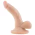 Dr. Skin 4 - dildo realístico com ventosa e escroto - cor natural 12cm
