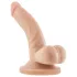 Dr. Skin 4 - dildo realístico com ventosa e escroto - cor natural 12cm