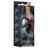 Temptasia S - plug anal coração preto com pedra prateada - pequeno