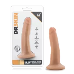   Dr. Skin - dildo realístico com ventosa - 14cm - cor natural