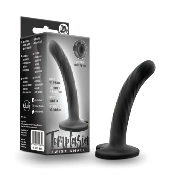 Dildo Torção Temptasia Pequeno - Preto com ventosa