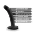 Temptasia Twist Small - dildo com ventosa torcida - silicone preto