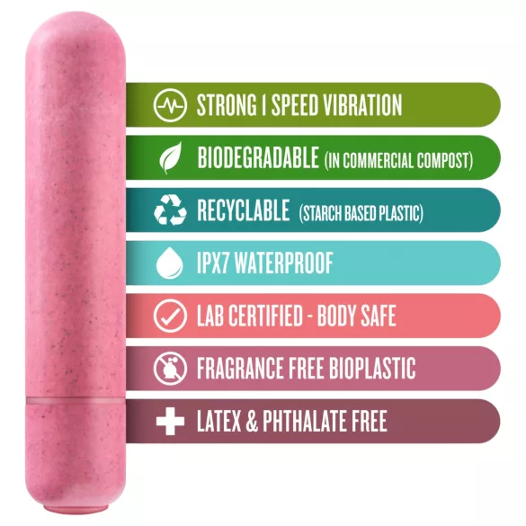 Gaia Eco M - vibrador recarregável ecológico - médio - cor coral