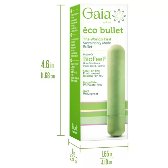 Gaia Eco M - vibrador ecológico médio - verde
