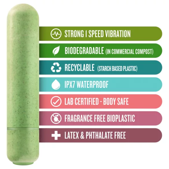 Gaia Eco M - vibrador ecológico médio - verde