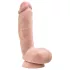 blush Dr. Skin Glide dildo realístico - 21,5 cm, com testículos
