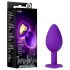 Temptasia S - plug anal roxo com pedra e coração - pequeno