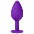 Temptasia S - plug anal roxo com pedra e coração - pequeno