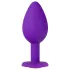 Temptasia S - plug anal coração com pedra dourada - pequeno - roxo