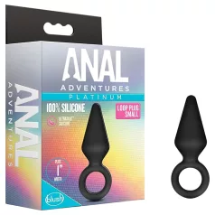   Anal Adventures Platinum - plug anal pequeno - silicone preto