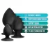 Anal Adventures Platinum Stout - plug anal kit - 3 peças - preto
