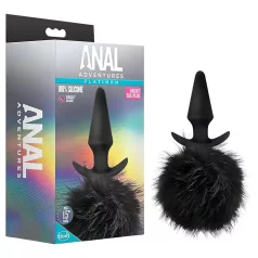   Anal Adventures Platinum - plug anal com cauda de coelho - preto