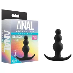   Anal Adventures Platinum - plug anal com esferas - silicone preto