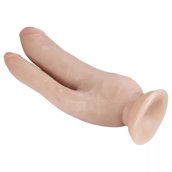Dr. Skin 8 - dildo duplo com ventosa - cor natural