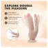Dr. Skin 8 - dildo duplo com ventosa - cor natural