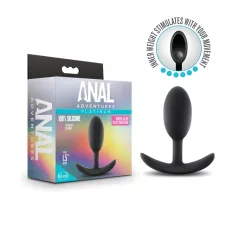 Anal Adventures Platinum - plug anal médio - silicone preto