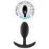 Anal Adventures Platinum - plug anal médio - silicone preto