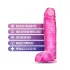 Blush B Yours Plus - dildo realista (rosa)