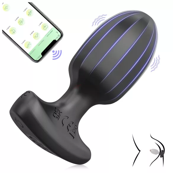 AlvUp - vibrador anal inteligente - silicone preto