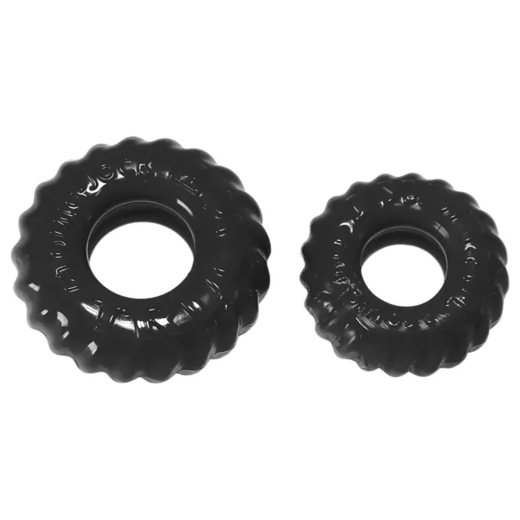 OXBALLS - anel peniano texturizado - conjunto - silicone preto