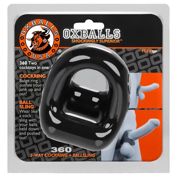 OXBALLS - anel peniano e escrotal - silicone preto
