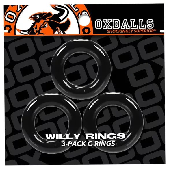 OXBALLS - anel peniano triplo - silicone preto