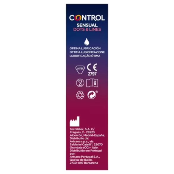 Control - preservativo texturizado com pontos e estrias - 12 unidades