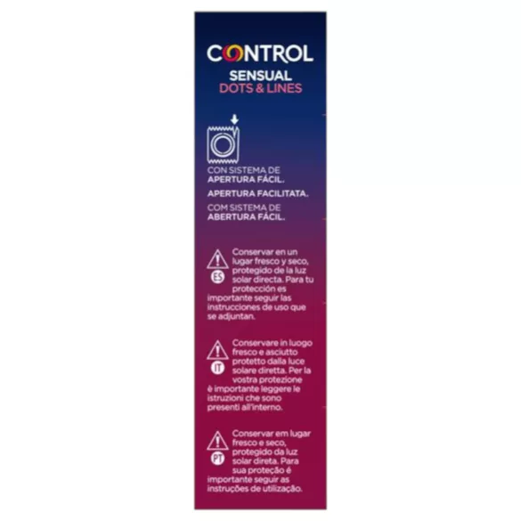 Control - preservativo texturizado com pontos e estrias - 12 unidades