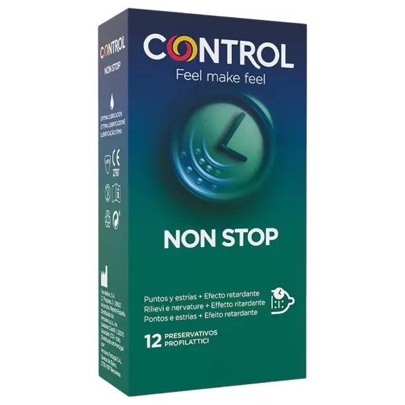 Control - preservativo texturizado retardante - látex - 12 unidades