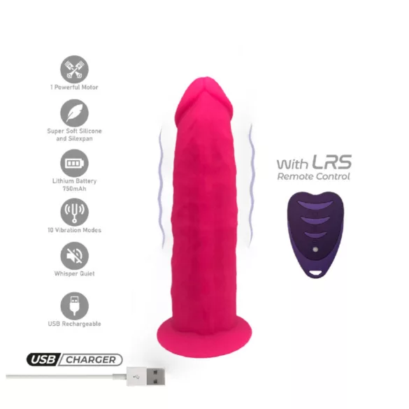 Silexd - vibrador com ventosa e controle remoto - silicone rosa