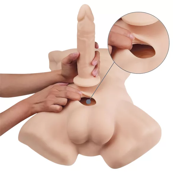 Silexd Apollo - masturbador masculino formato torso - cor natural