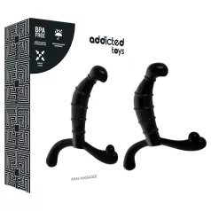   Addicted Toys - massageador de próstata e períneo (preto) - 11,3 cm