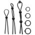Addicted Toys - Conjunto de Anéis Penianos em Silicone - Preto (7 peças)