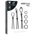 Addicted Toys - Conjunto de Anéis Penianos em Silicone - Preto (7 peças)
