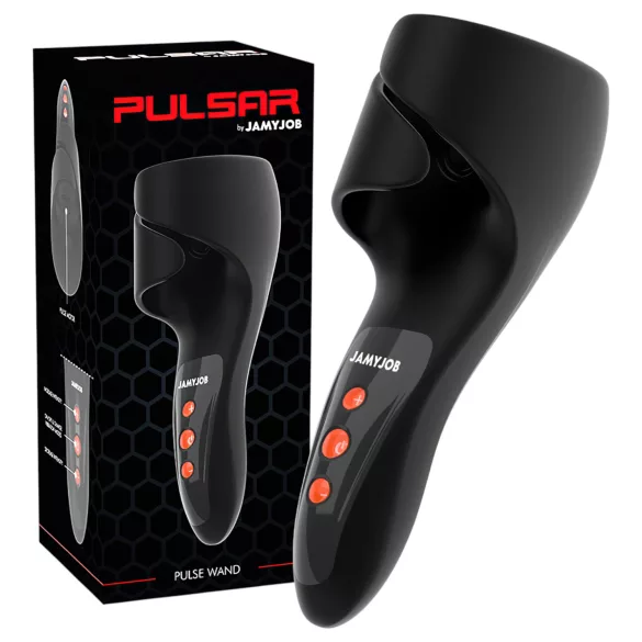 JamyJob - masturbador masculino pulsante - vibrador de glande - preto