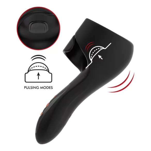 JamyJob - masturbador masculino pulsante - vibrador de glande - preto