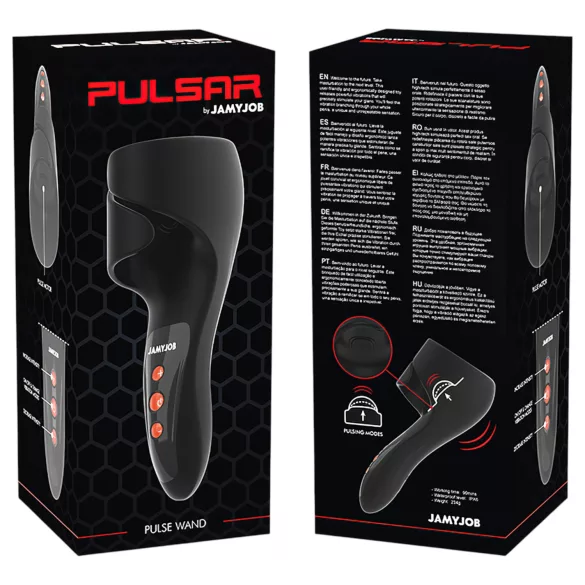 JamyJob - masturbador masculino pulsante - vibrador de glande - preto