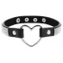 Coquette - coleira choker com pingente de coração strass - preto