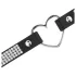 Coquette - coleira choker com pingente de coração strass - preto