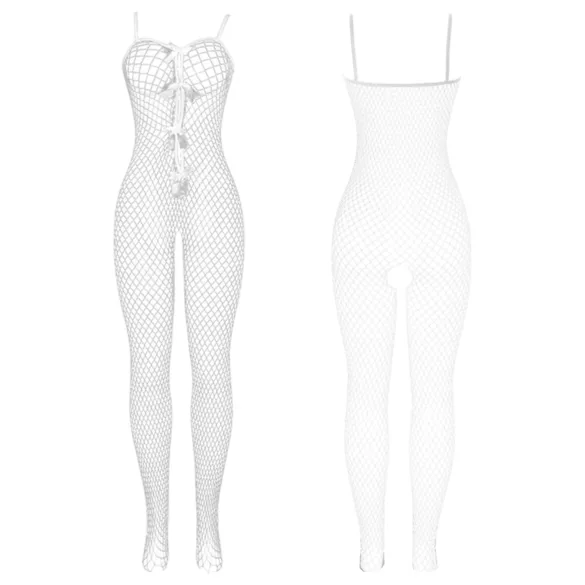 Subblime 951740 - macacão picante em rede com laço (branco) - S-L